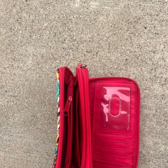 Vera Bradley RFID Wallet Clutch‎ Zip Around Floral Quilted - Picture 4 of 5